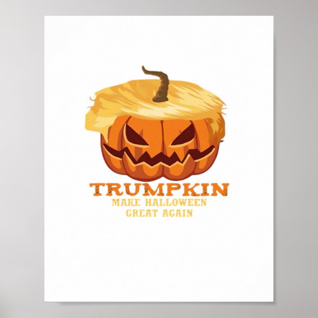 Affiche Trumpkin Funny Halloween Citrouille - Costume clas (Devant)