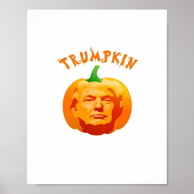 Affiche Trumpkin Funny Halloween - Éffrayant Parody Editio (Devant)