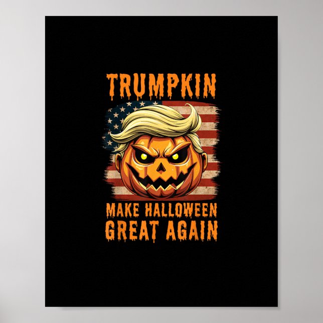 Affiche Trumpkin Halloween Citrouille rendre Halloween gra (Devant)