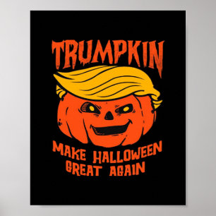 Affiche Trumpkin Halloween élection Citrouille