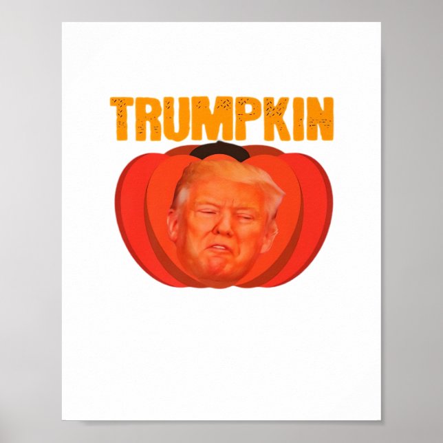 Affiche Trumpkin Halloween Jack-o'-lantern Graphic Funny (Devant)