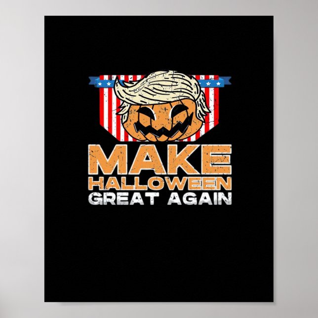 Affiche Trumpkin Halloween politique Vintage drôle (Devant)
