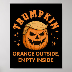 Affiche Trumpkin Orange Dehors Vide À L'Intérieur De Funny