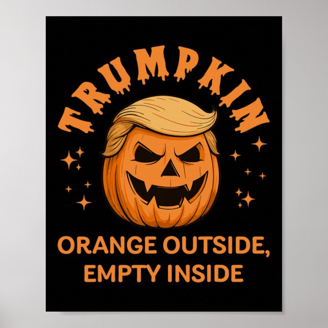 Affiche Trumpkin Orange Dehors Vide À L'Intérieur De Funny (Devant)