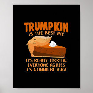 Affiche Trumpkin Pie Drôle Design - Thanksgiving Party Hol