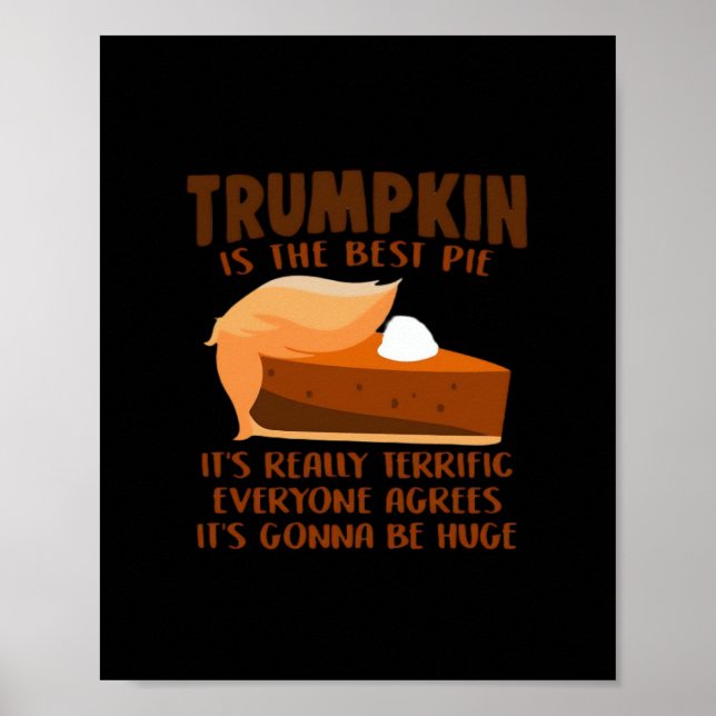 Affiche Trumpkin Pie Drôle Fête de Thanksgiving (Devant)