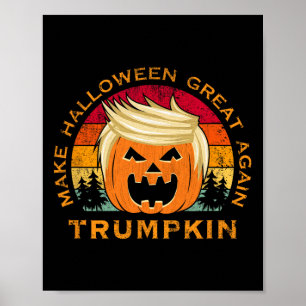 Affiche Trumpkin rend Halloween plus Vintage