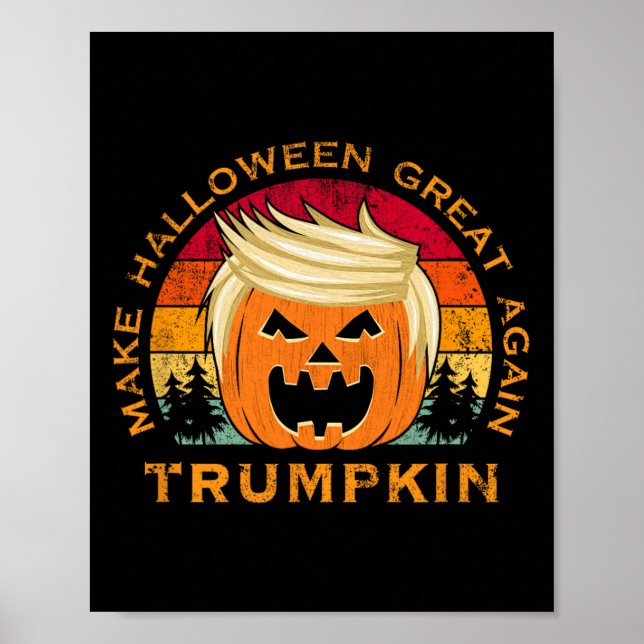 Affiche Trumpkin rend Halloween plus Vintage (Devant)