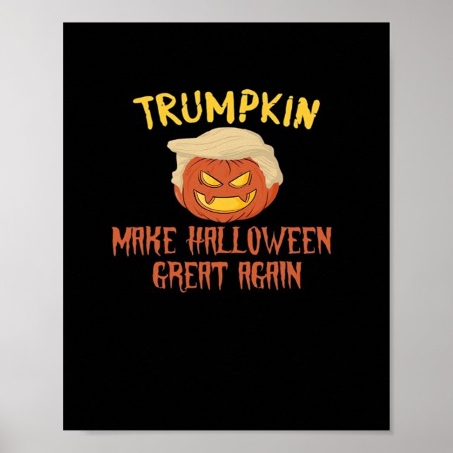 Affiche Trumpkin Rendre sa grandeur à Halloween - Drôle Co (Devant)