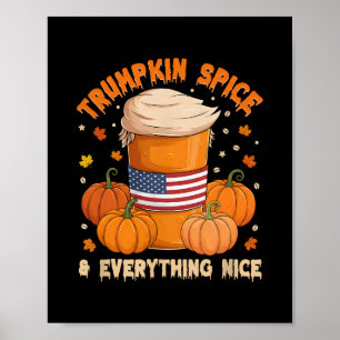 Affiche Trumpkin Spice Thanksgiving citrouille café Everyt