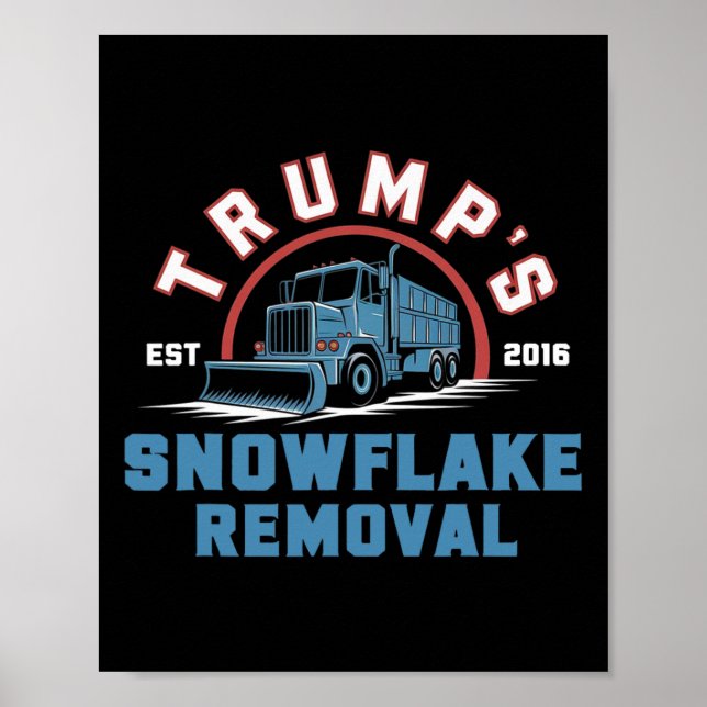 Affiche Trump's Snowflake Removal Service Funny Trump 2024 (Devant)