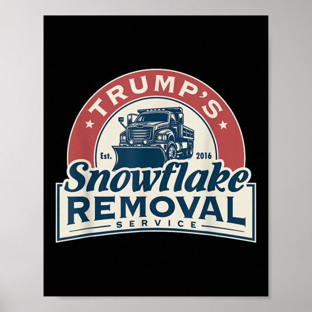 Affiche Trumps Snowflake Service de suppression Funny Trum (Devant)