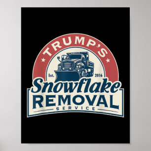 Affiche Trumps Snowflake Service de suppression Funny Trum