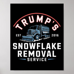Affiche Trumps Snowflake Service de suppression Funny Trum