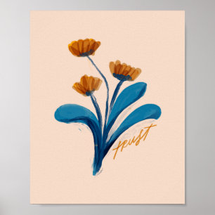 Affiche "Trust" - Arrangement floral