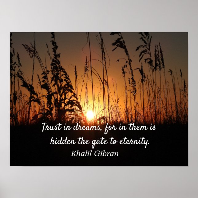 Affiche Trust In Dreams -Khalil Gibran (Devant)