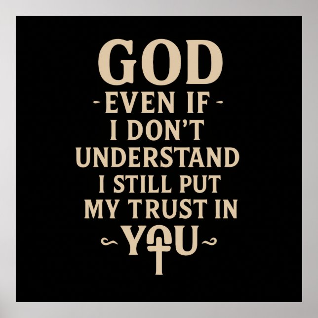 Affiche Trust You Christian Faith Quote (Devant)