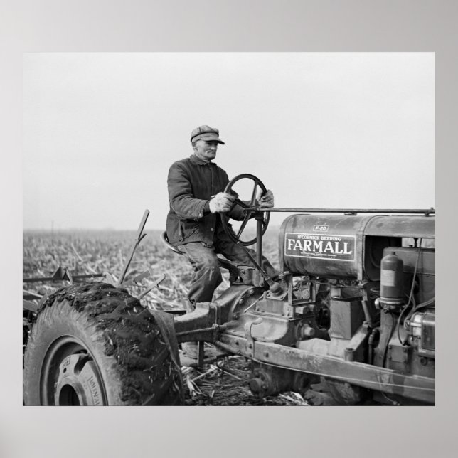 Affiche Trusty Old Tractor, années 1930 (Devant)