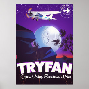 Affiche Tryfan, Vallée d'Ogwen, Snowdonia, Pays de Galles