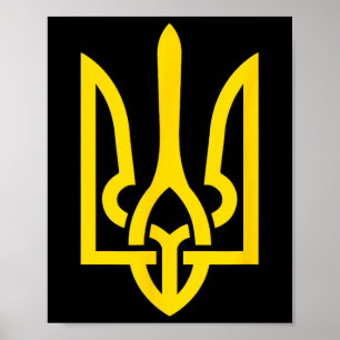 Affiche Tryzub symbole de l'Ukraine