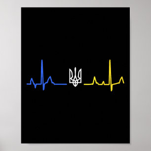 Affiche Tryzub trident Ukraine Zelensky drapeau ukrainien