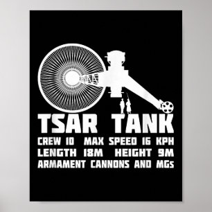Affiche Tsar Tank Russe Ww1 Expérimental Géant Tank