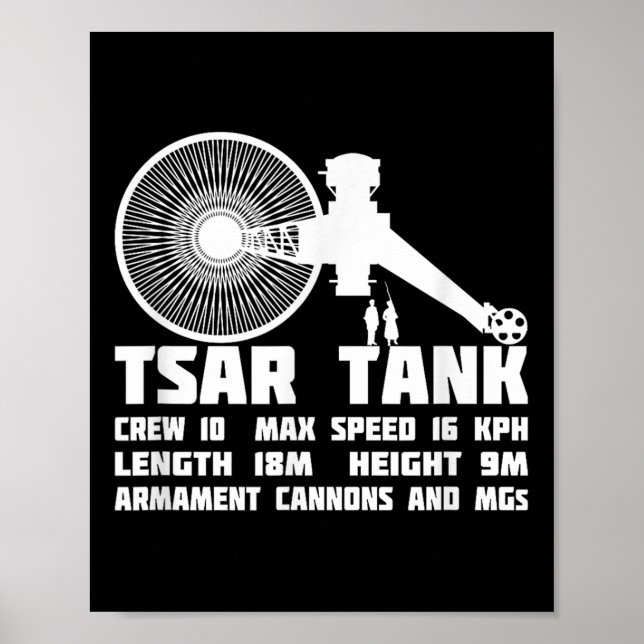 Affiche Tsar Tank Russe Ww1 Expérimental Géant Tank (Devant)