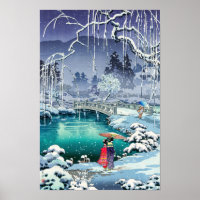 Tsuchiya Koitsu - Neige de printemps à Maruyama