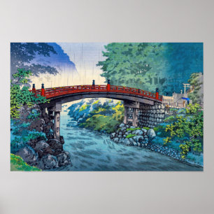 Affiche Tsuchiya Koitsu - Pont sacré à Nikko