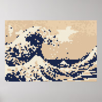 Tsunami de Pixels Art Pixel 8 Bits