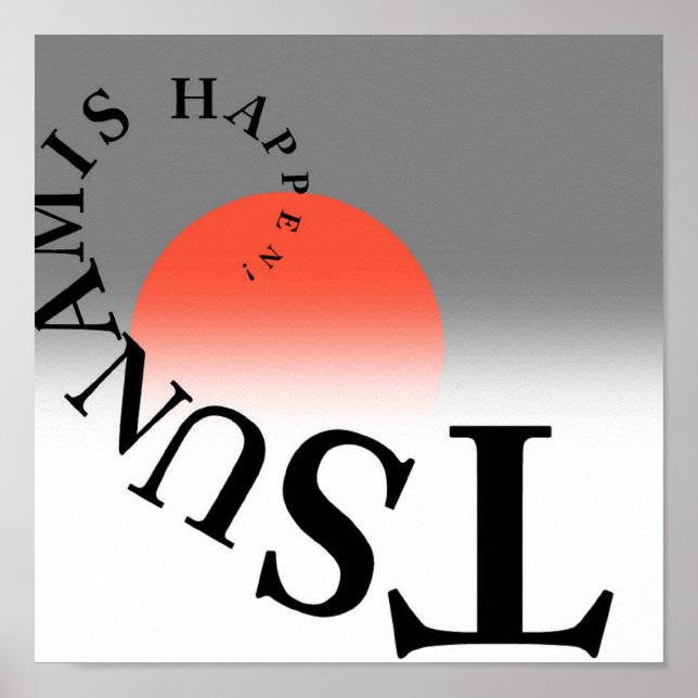 AFFICHE TSUNAMIS ARRIVE ! (Devant)