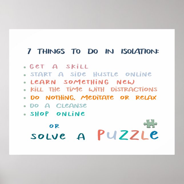 Affiche Ttypographie amusante et motivante (Devant)