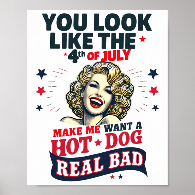 Affiche Tu As L'Air 4 juillet Ça Me Fait Vouloir Un Chien  (Devant)
