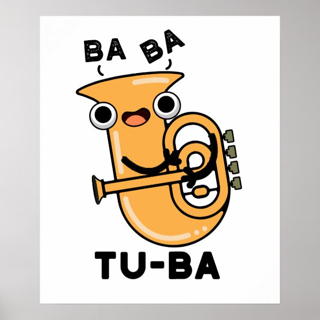 Affiche Tu-ba Blagues drôles sur le tuba  (Devant)