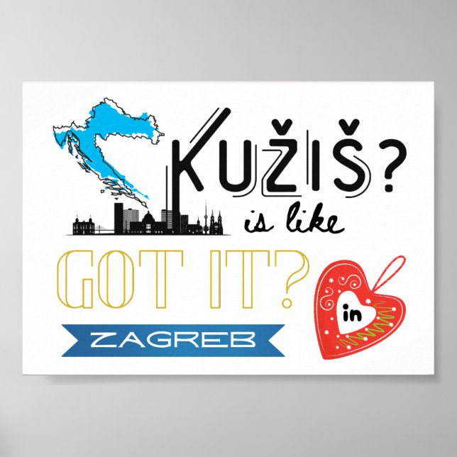 Affiche Tu comprends ? Zagreb Croatie  (Devant)