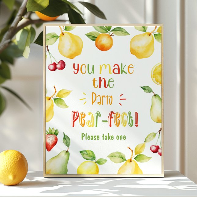 Affiche Tu fais la fête Pear-fect fruit anniversaire (Créateur téléchargé)