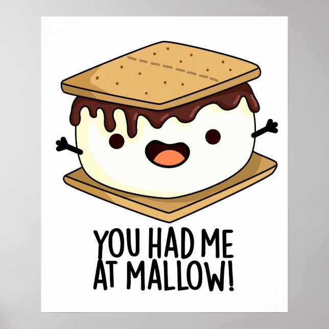 Affiche Tu M'As Eu À La Guimauve Blague Drôle De Smore  (Devant)