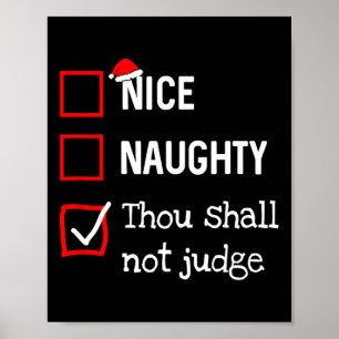 Affiche Tu Ne Jugeras Pas Fun Naughty Nice Liste Christm