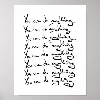 Affiche TU PEUX FAIRE QUOI QUE CE SOIT ! Guillemet inspira