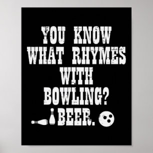 Affiche Tu Sais Ce Qui Récit Avec Bowling Funny Bowler Tea