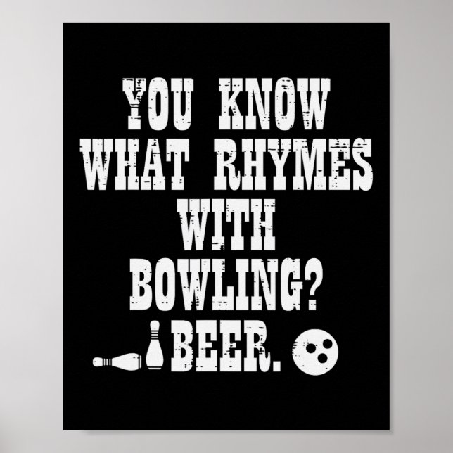 Affiche Tu Sais Ce Qui Récit Avec Bowling Funny Bowler Tea (Devant)