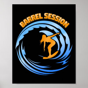Affiche Tubage de vague Rrel Surfing Côte ouest Socal Norc