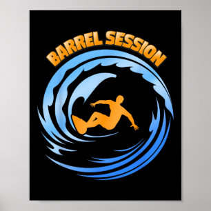 Affiche Tubage de vague Rrel Surfing Côte ouest Socal Norc