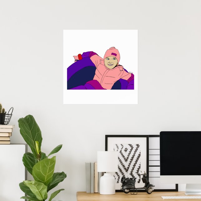 Affiche Tubes à neige pour fille (Bureau à domicile)