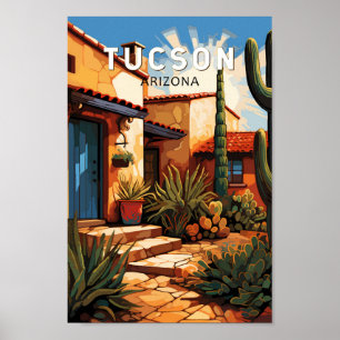 Affiche Tucson Arizona Travel Art Vintage