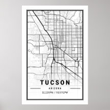 Tucson Arizona USA Travel City Carte