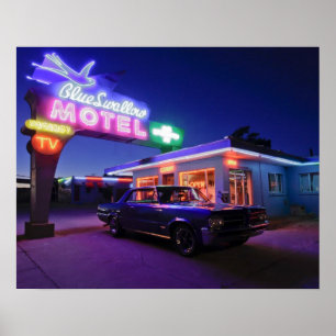 Affiche Tucumcari, Nouveau-Mexique, États-Unis. Route 66 2