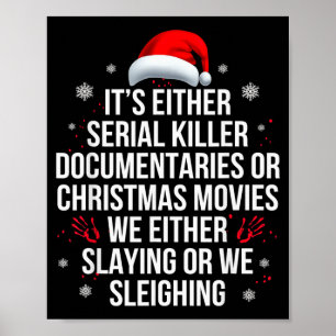 Affiche Tuer ou glisser tueur en série Véritable crime Chr