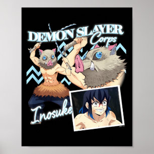 Affiche Tueur de démons_ kimetsu yaiba masque de sanglier 