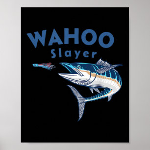 Affiche Tueur de Wahoo pêche en eau salée Wahoo